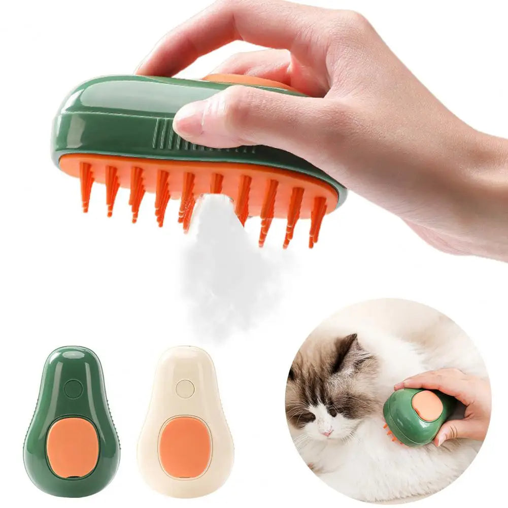 Steamy Cat Brush Grooming Comb Electric Self Cleaning Steam  For Massage